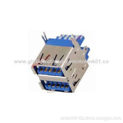 USB AF 3.0 Double Solder B-type with Fork Connector, Copper Alloy